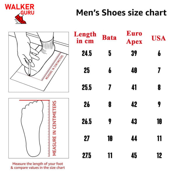 walkerguru size chart